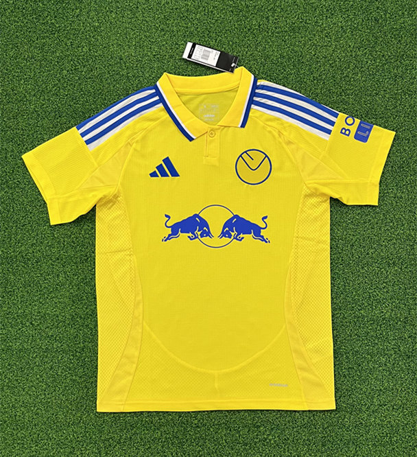 (S-4XL）2024-2025 Leeds United Away Yellow Thailand Soccer Jersey AAA-403