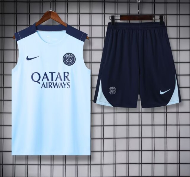 2024-2025 Paris Light Blue Thailand Soccer Vest Uniform-418