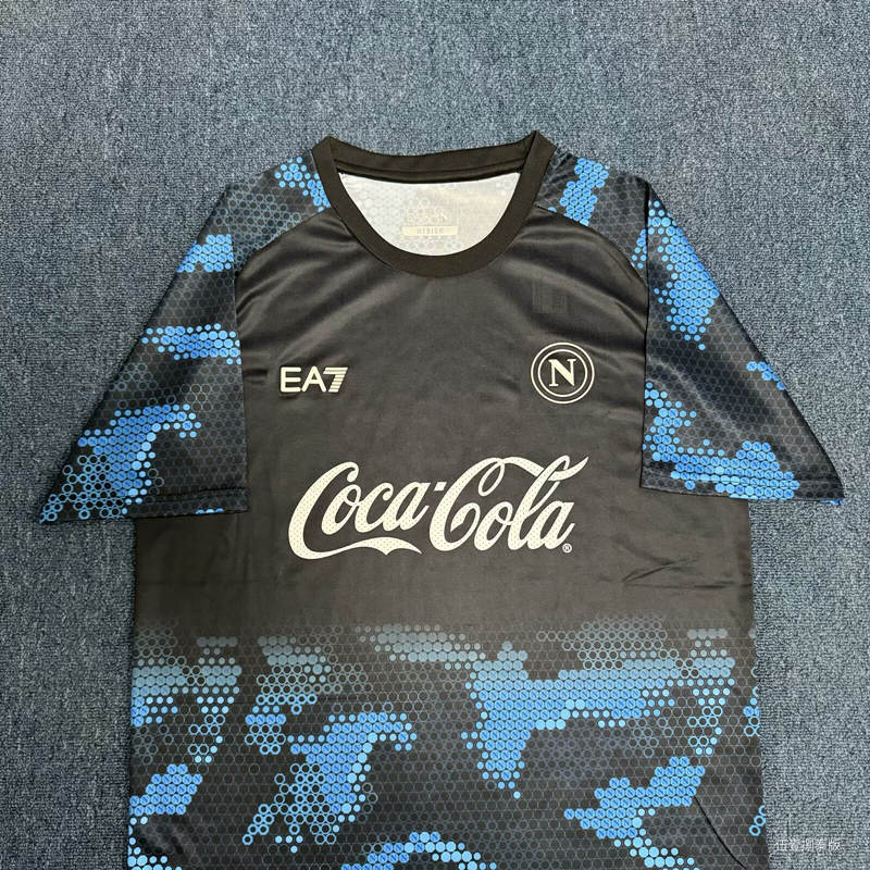 (S-4XL) 2024-2025 Napoli Black Thailand Training Soccer Jersey AAA-8430