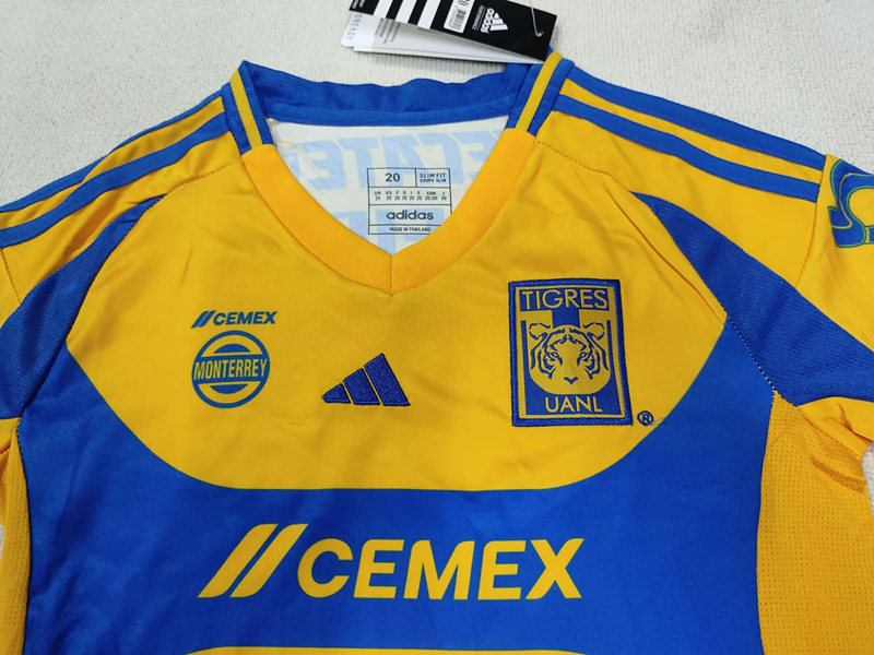 2024-2025 Tigres UANL Home Yellow Kids/Youth Soccer Uniform-507
