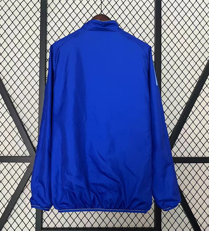 (S-3XL)2024-2025 Argentina Blue&White Double-Sided Wear Thailand Trench Coats-0255