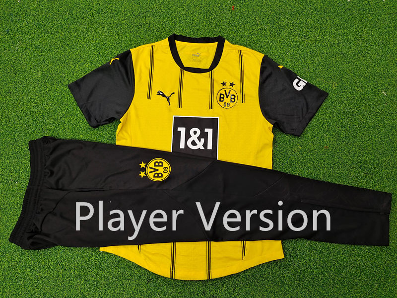 Player Version 2024-2025 Borussia Dortmund Home Yellow Short-Sleeve Thailand Soccer Tracksuit-9926