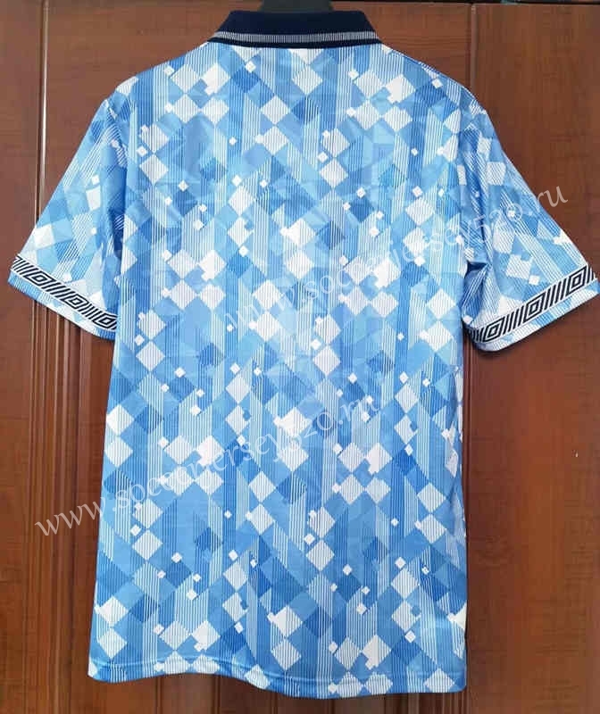 Retro Version 1990 England 2nd Away Blue Thailand Soccer Jersey-7T