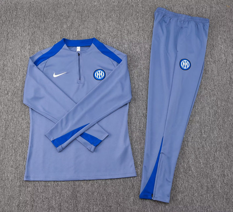 2024-2025 Inter Milan Gray Thailand Soccer Tracksuit-411
