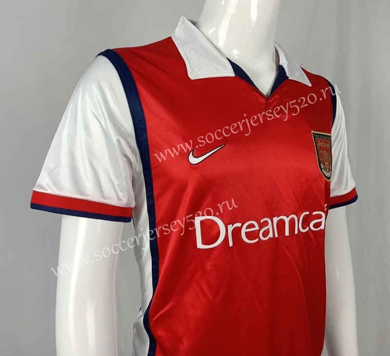 Retro Version 99-00 Arsenal Home Red Thailand Soccer Jersey AAA-503