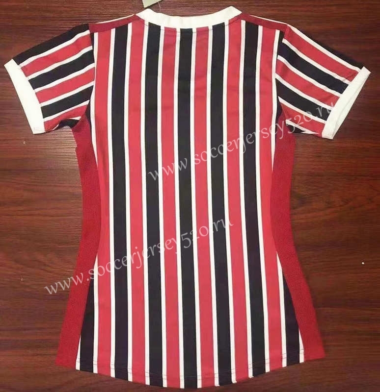 2021-2022 Sao Paulo Futebol Away Red&Black Thailand Women Soccer Jersey AAA-708
