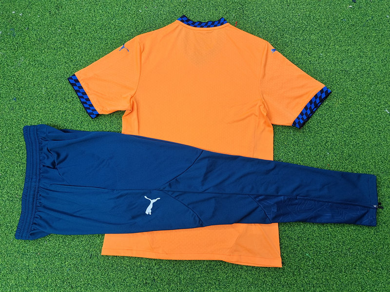 Player version 2024-25 Olympique de Marseille Away Orange Short-sleeved Thailand Soccer Tracksuit-9926