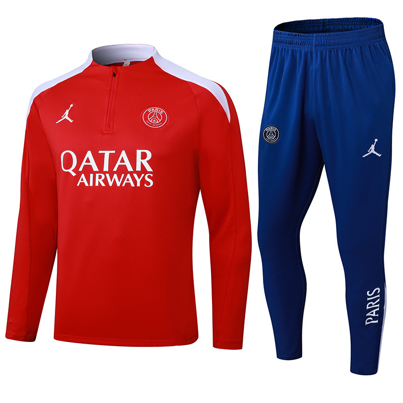 2025-2026 Paris SG Red Thailand Soccer Tracksuit -411