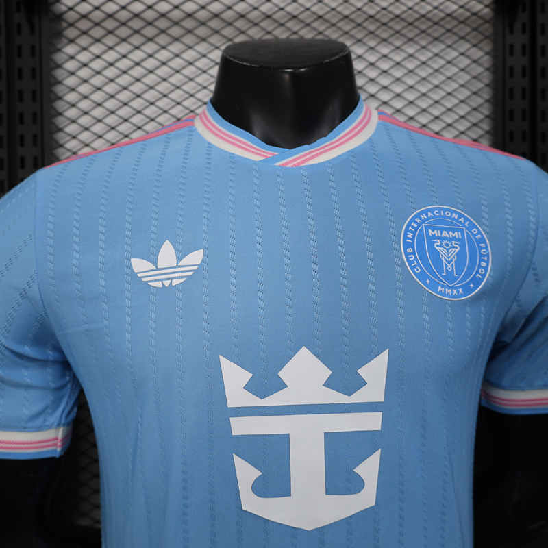 Player Version 2025-2026 Inter Miami CF 2nd Away Blue Thailand Soccer Jersey AAA-888