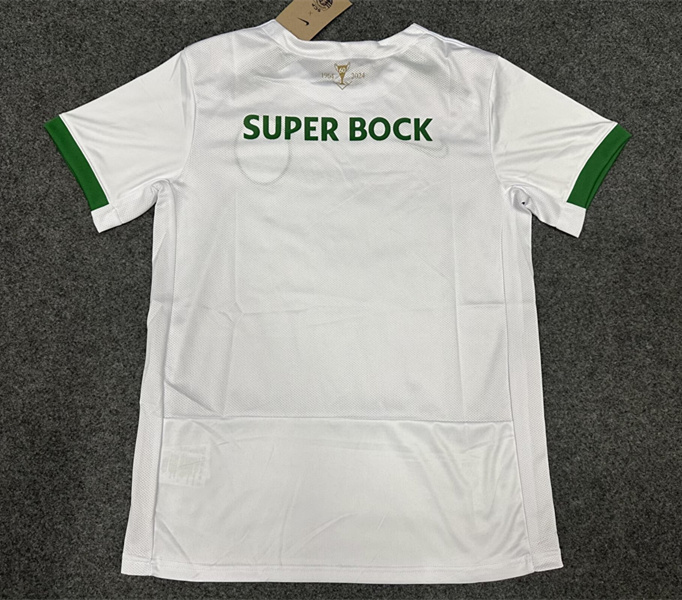 (S-4XL) 2024-2025 Sporting Clube de Portugal Away White Thailand Soccer Jersey AAA-6032