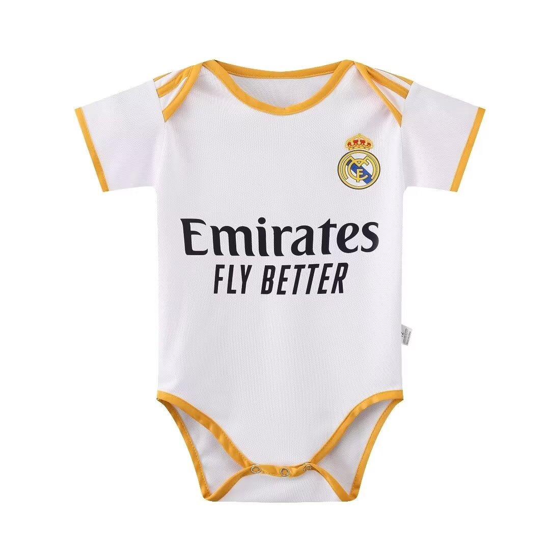 2024-2025 Real Madrid Home White Baby Soccer Uniform-7411