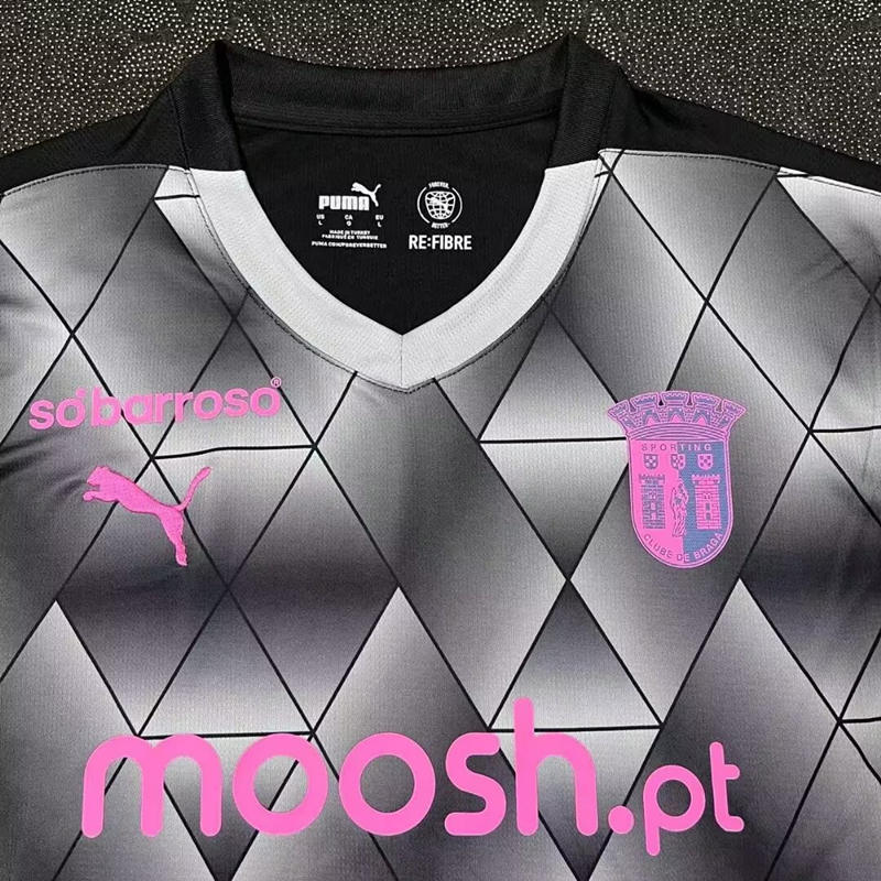 2024-2025 Sporting Clube de Braga Away White&Gray Thailand Soccer Jersey AAA-HR
