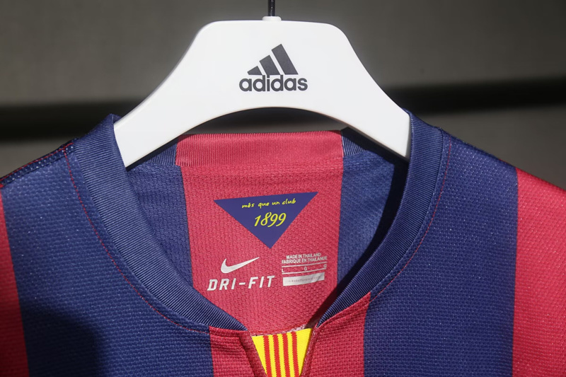Player Version 14-15 Retro Version Barcelona Home Red&Blue Thailand Soccer Jersey AAA-518
