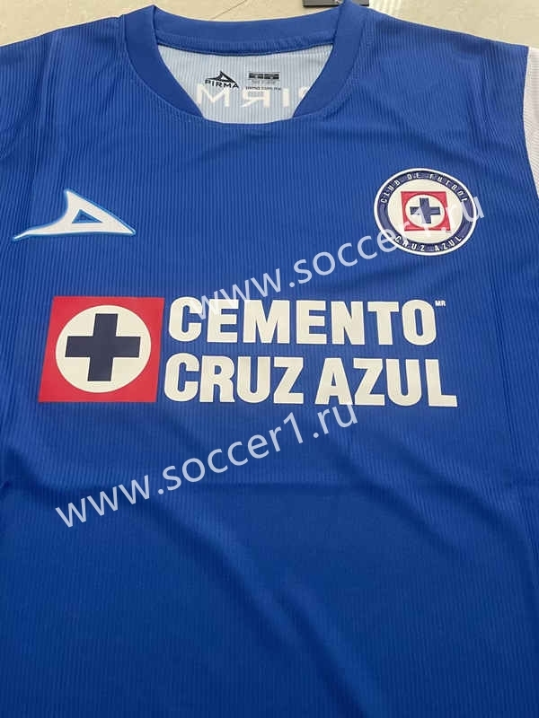 (S-4XL) 2023-2024 Cruz Azul Home Blue Thailand Soccer Jersey AAA-818