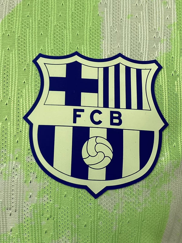 Player Version 2024-2025 Barcelona 2nd Away Green Thailand Soccer Jersey AAA-9056
