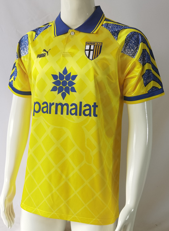 Retro Version 95-97 Parma Calcio Away Yellow Thailand Soccer Jersey AAA-503