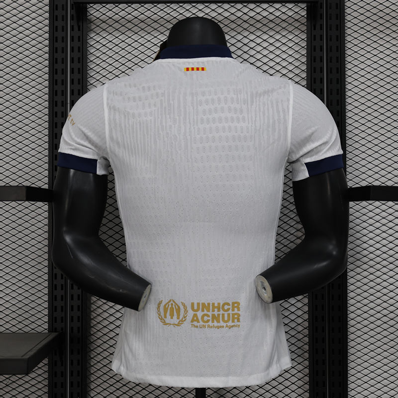 Player Version 2025-2026 Barcelona White Thailand Soccer Jersey AAA-888