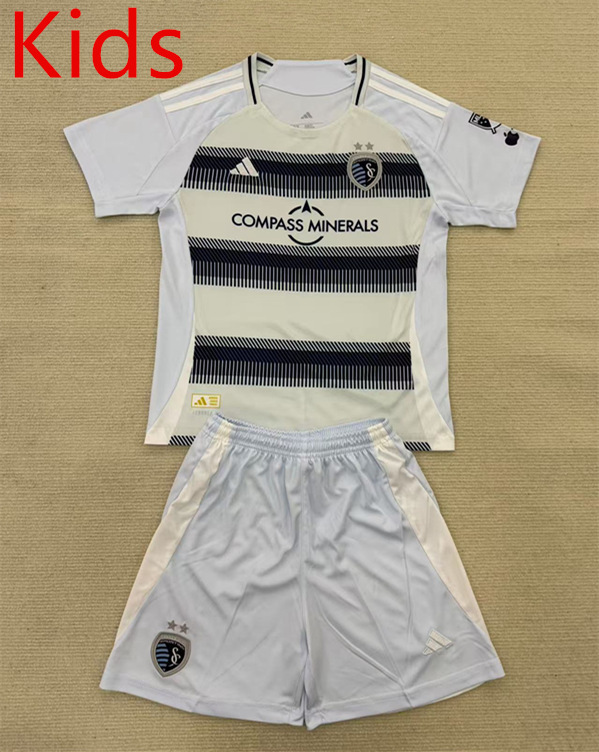 2025-26 Sporting Kansas City Home Light Blue Kids/Youth Soccer Uniform-AY