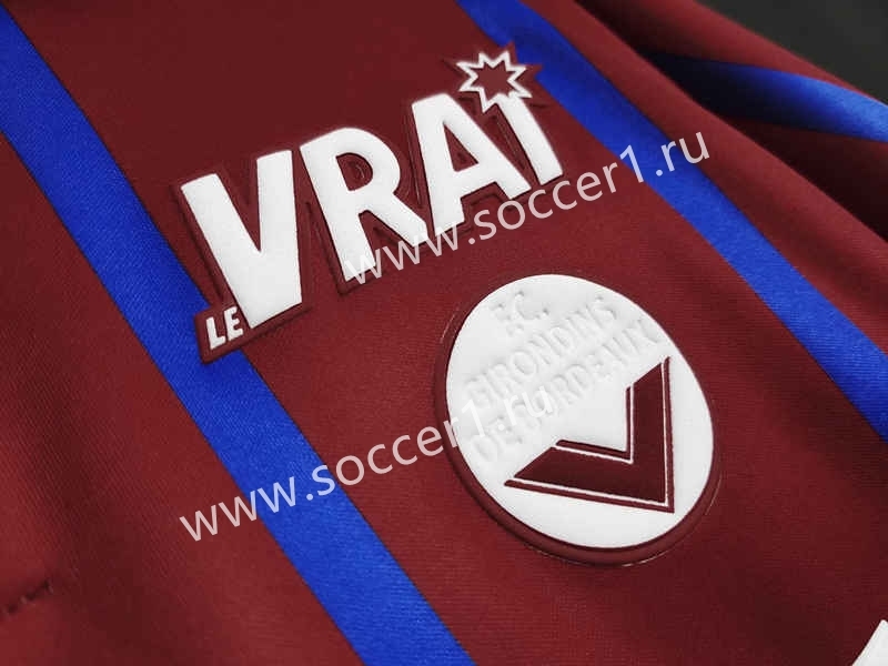 Retro Version 93-95 FC Girondins de Bordeaux Home Red&Blue Thailand Soccer Jersey AAA-C1046