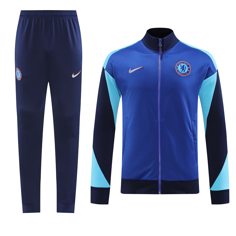 2024-2025 Chelsea Camouflage Blue Thailand Soccer Jacket Unifrom-LH