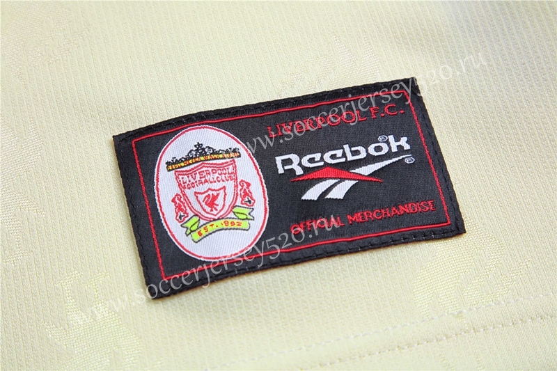 Retro Version 96-97 Liverpool Away Yellow Thailand Soccer Jersey AAA-710