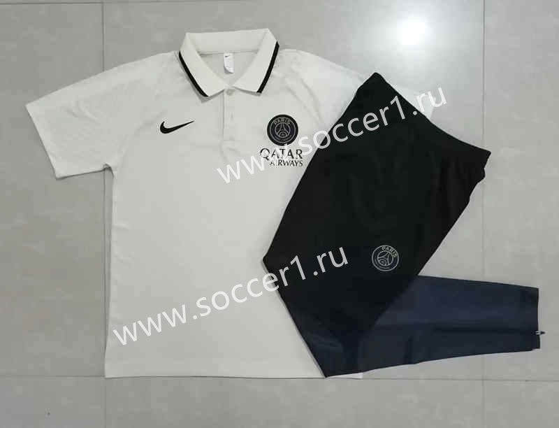 2023-2024 Paris SG Earthy Yellow Thailand Polo Uniform-815