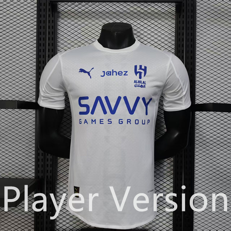 Player Version 2025-2026 Al Hilal SFC Away White Thailand Soccer Jersey AAA-888