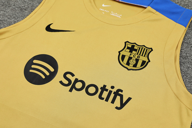 2024-2025 Barcelona Khaki Thailand Soccer Vest Uniform-418