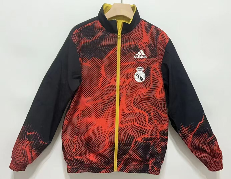 2024-2025 Real Madrid Yellow&Red&Black Double-Sided Wear Thailand Trench Coats-0255