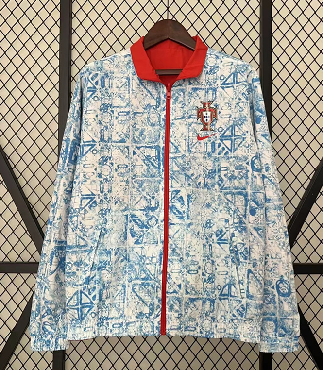 2024-2025 Portugal Red&Blue Double-Sided Wear Thailand Trench Coats-0255