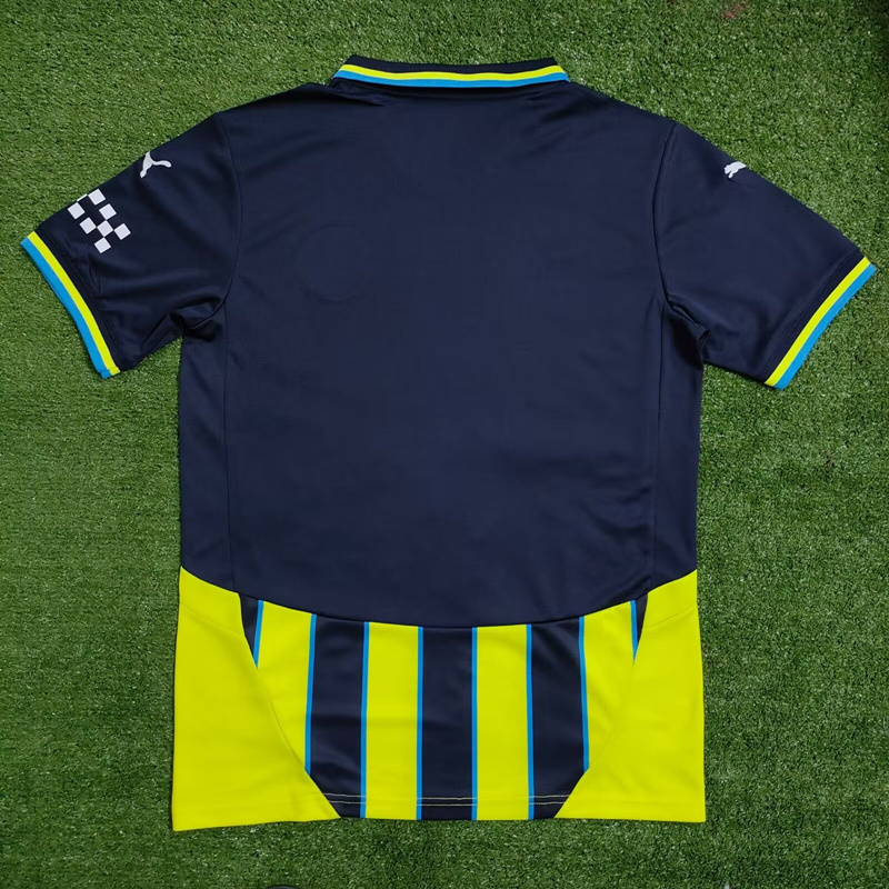 2024-25 Manchester City Away Blue&Yellow Thailand Soccer Jersey AAA-416