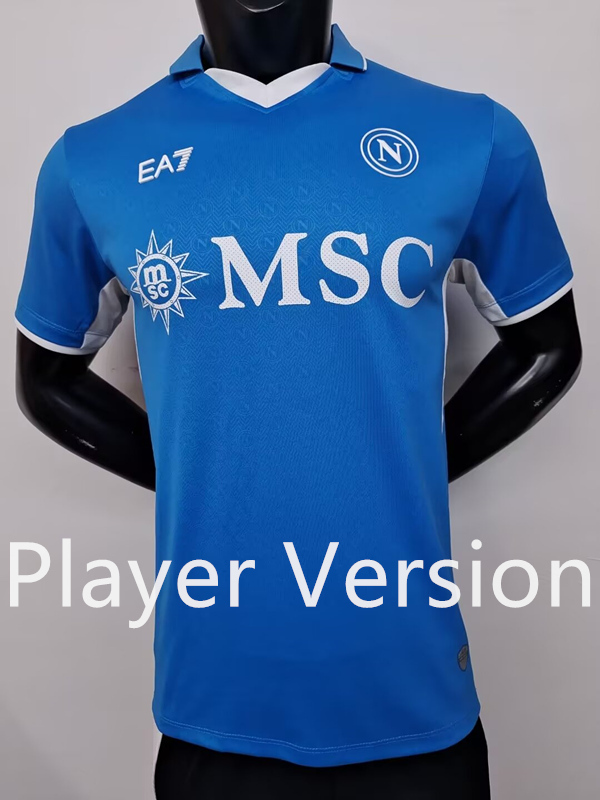 Player Version 2024-2025 Napoli Home Blue Thailand Soccer Jersey AAA-9926