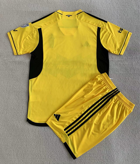 2024-2025 Columbus Crew SC Home Yellow Kids/Youth Soccer Uniform-AY