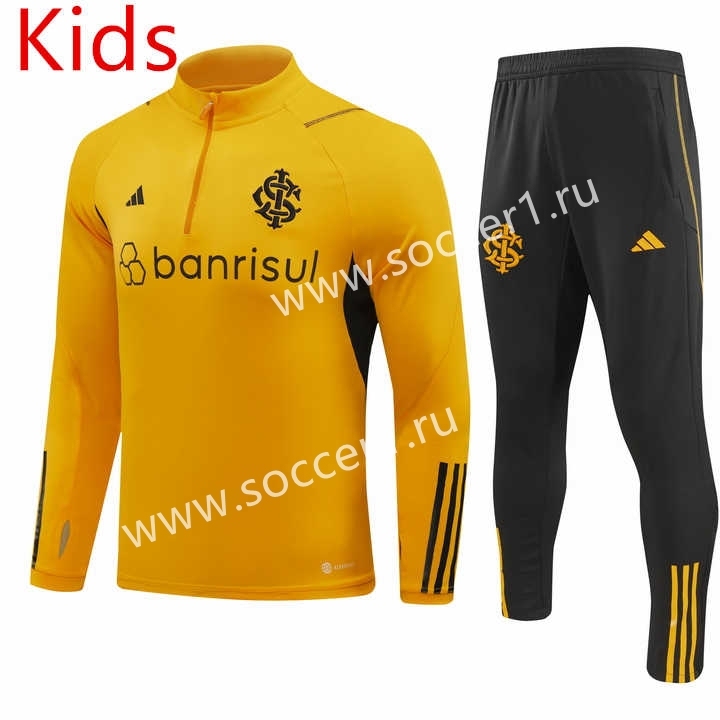 2023-2024 Brazil SC Internacional Orange Kids/Youth Soccer Tracksuit-GDP