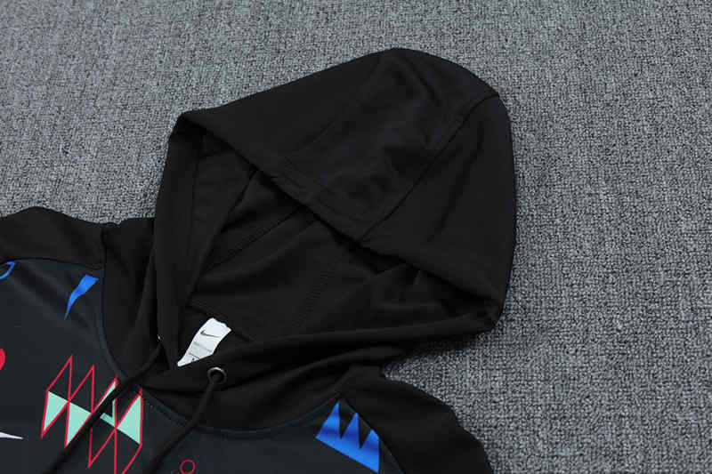 2024-2025 Portugal Blue&Black Thailand Soccer Tracksuit With Hat-418