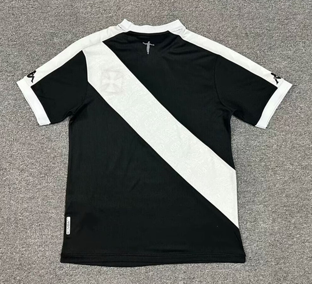 (S-4XL）2024-2025 CR Vasco da Gama Home Black Thailand Soccer Jersey AAA-512