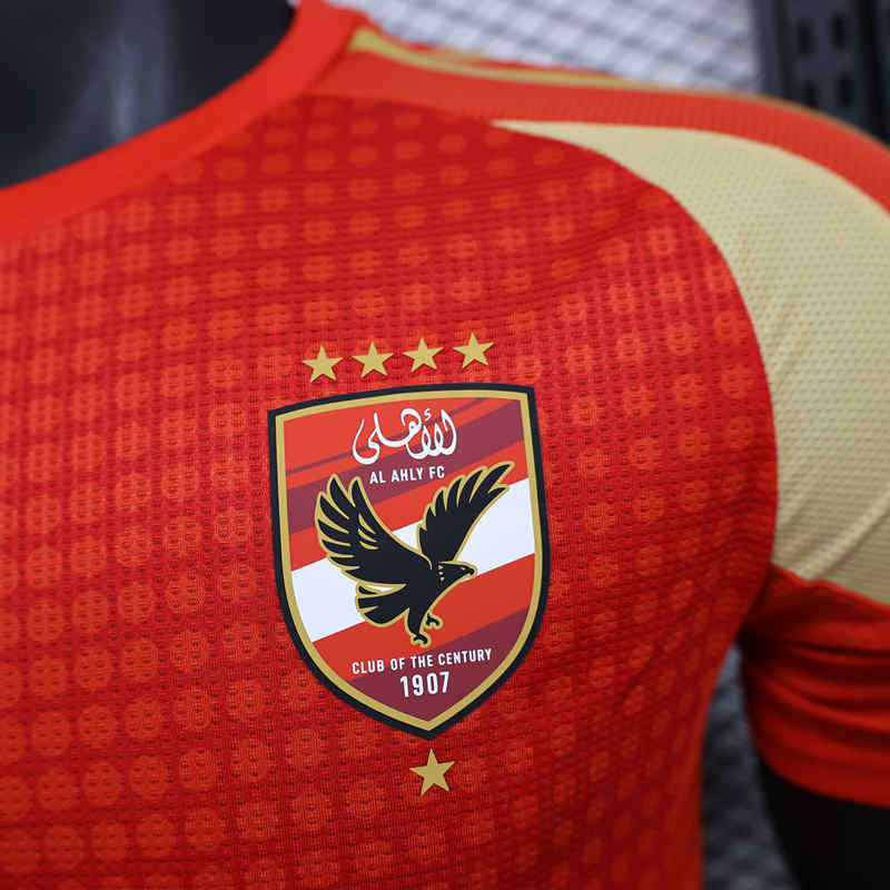 Player Version 2025-2026 El Ahly Home Red Thailand Soccer Jersey AAA-888