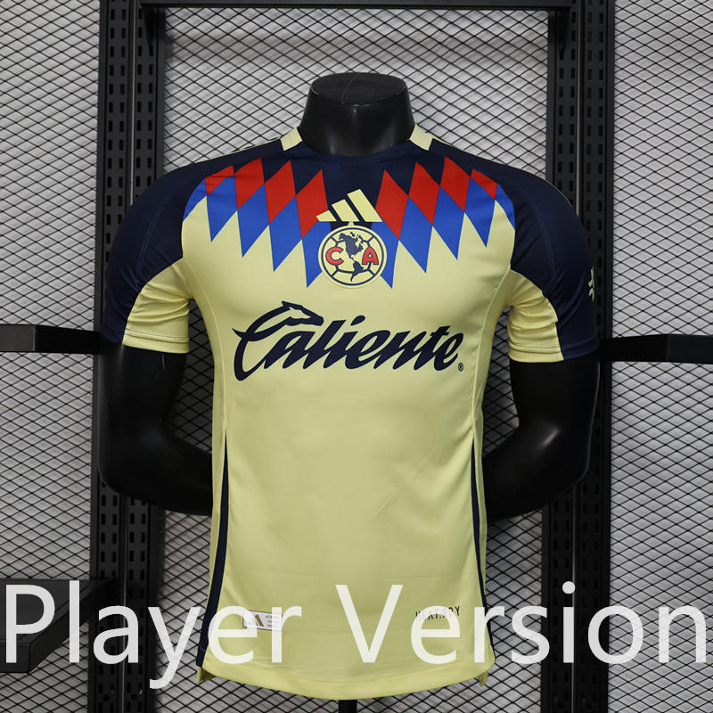 Player Version 2025-2026 Club America Yellow Thailand Soccer Jersey AAA-888
