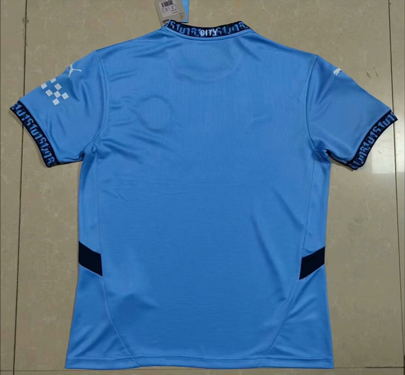 (S-5XL) 2024-2025 Manchester City Home Blue Thailand Soccer Jersey AAA-818