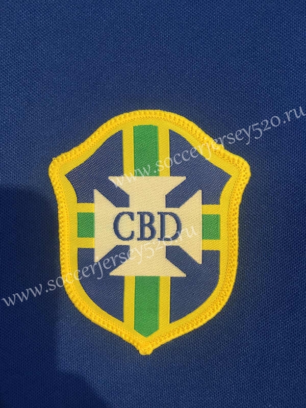 Retro Version 57-62 Brazil Blue Thailand Soccer Jersey AAA-2669