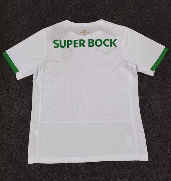 (S-4XL) 2024-2025 Sporting Clube de Portugal Away White Thailand Soccer Jersey AAA-HR