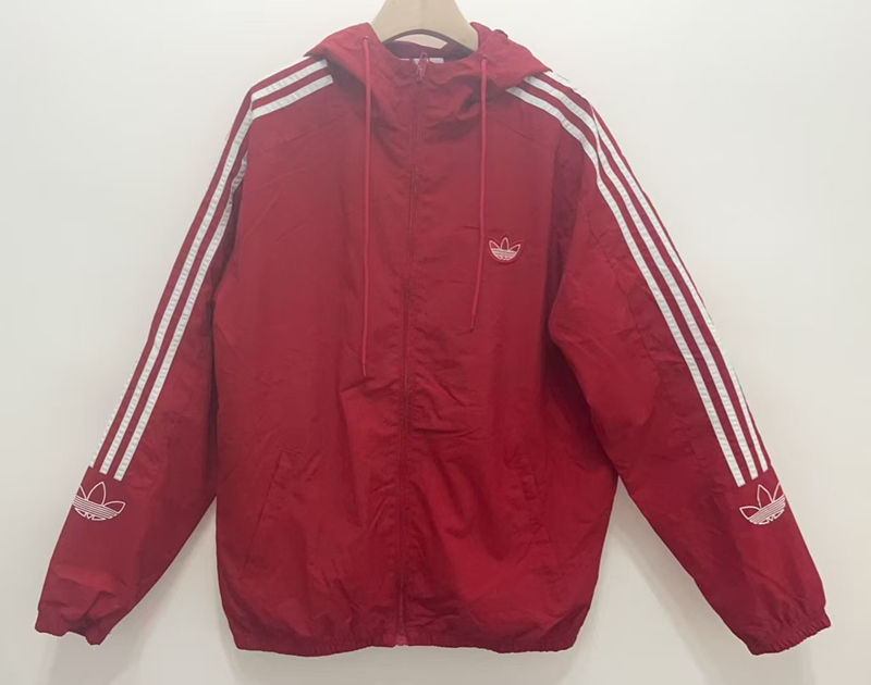 2024-2025 Adidas Red Thailand Trench Coats With Hat-0255