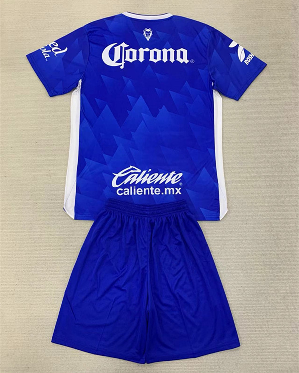2024-2025 Deportivo Toluca FC 2nd Away Blue Kids/Youth Soccer Uniform-AY