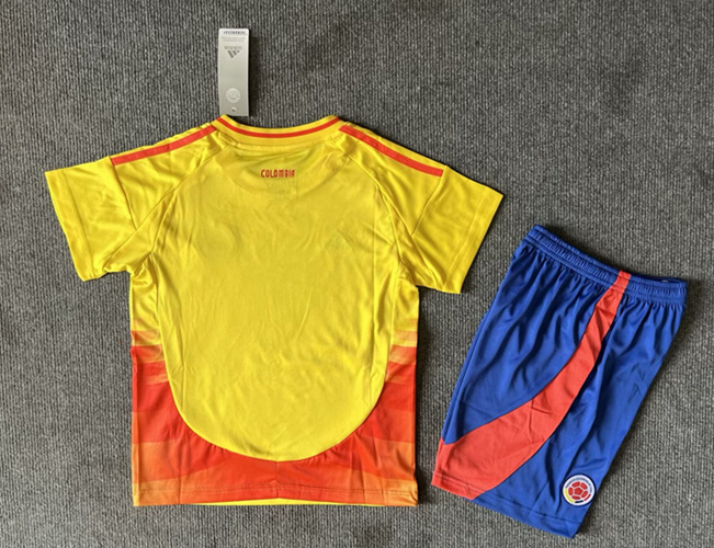 2024-2025 Colombia Home Yellow Kids/Youth Soccer Uniform-6748