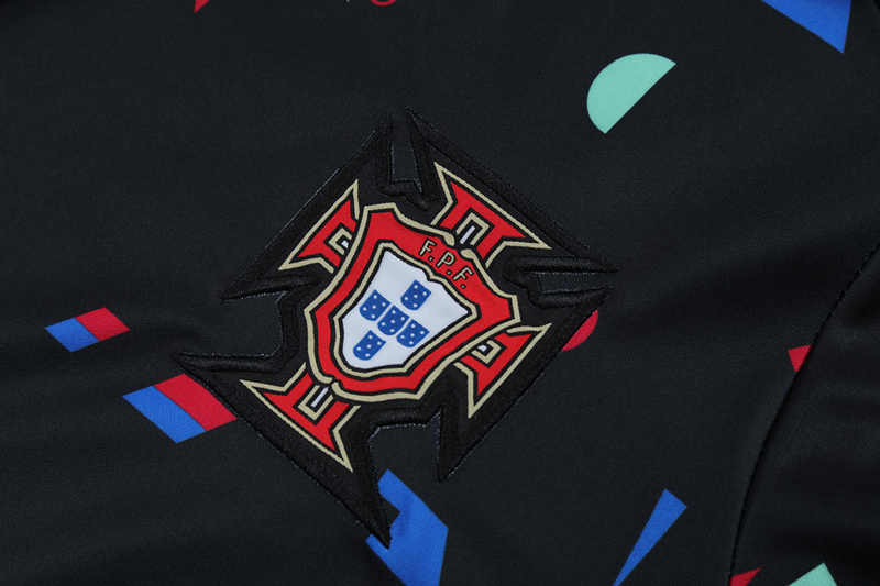 2024-2025 Portugal Blue&Black Thailand Soccer Tracksuit With Hat-418