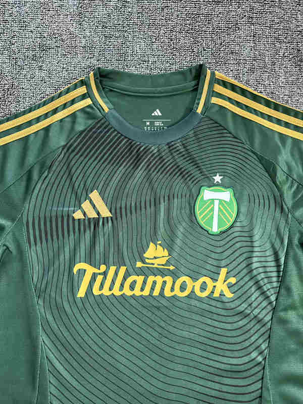 (s-4xl)2025-26 Portland Timbers Home Green Thailand Soccer Jersey AAA-7810