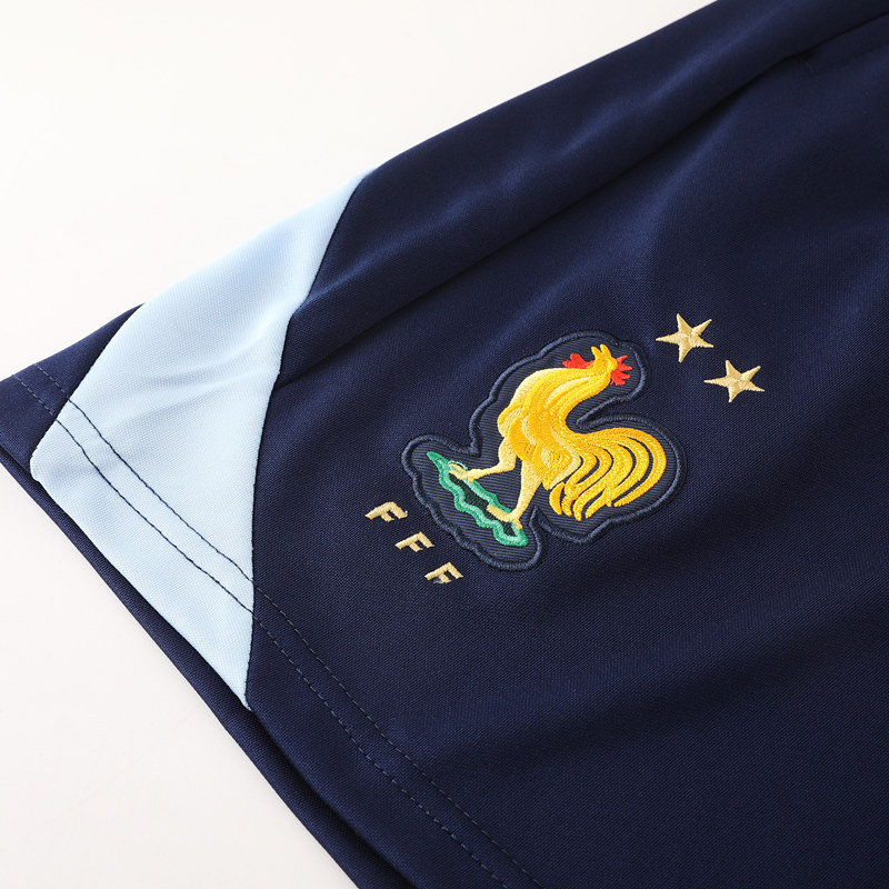 2024-2025 France Royal Blue Short-sleeved Thailand Soccer Tracksuit Uniform-LH