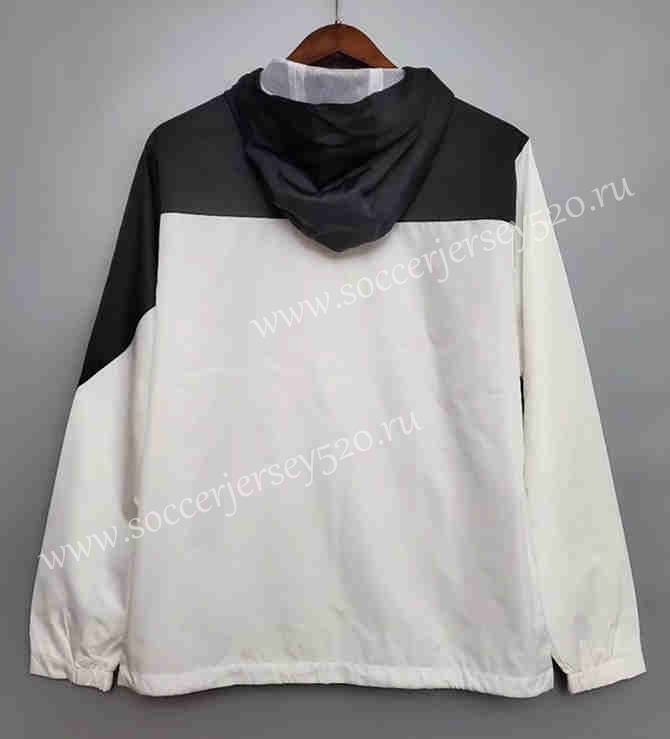 2021-2022 Santos FC Black&White Thailand Soccer Trench Coats With Hat-WD