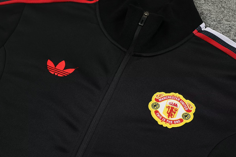 2024-2025 Manchester United Black Thailand Soccer Jacket Uniform-4627
