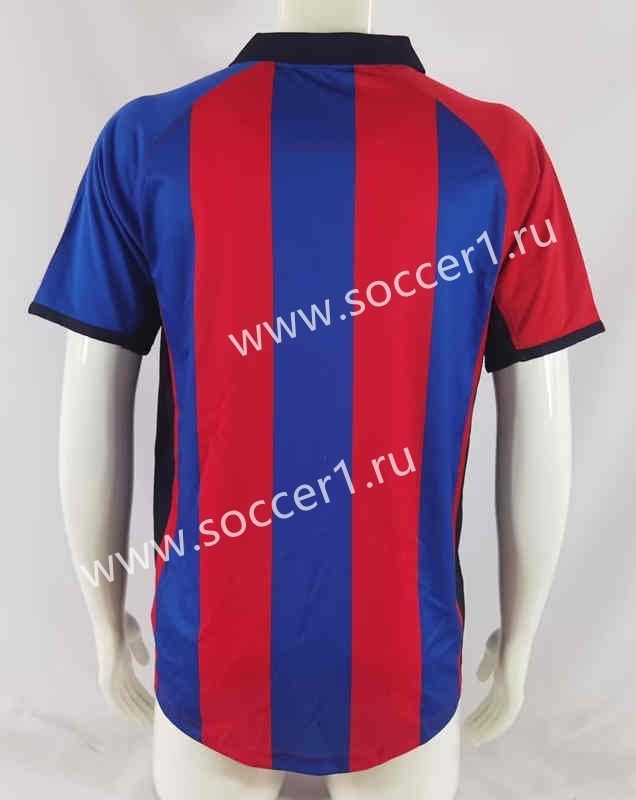 Retro Version 01-02 Barcelona Home Red&Blue Thailand Soccer Jersey AAA-503